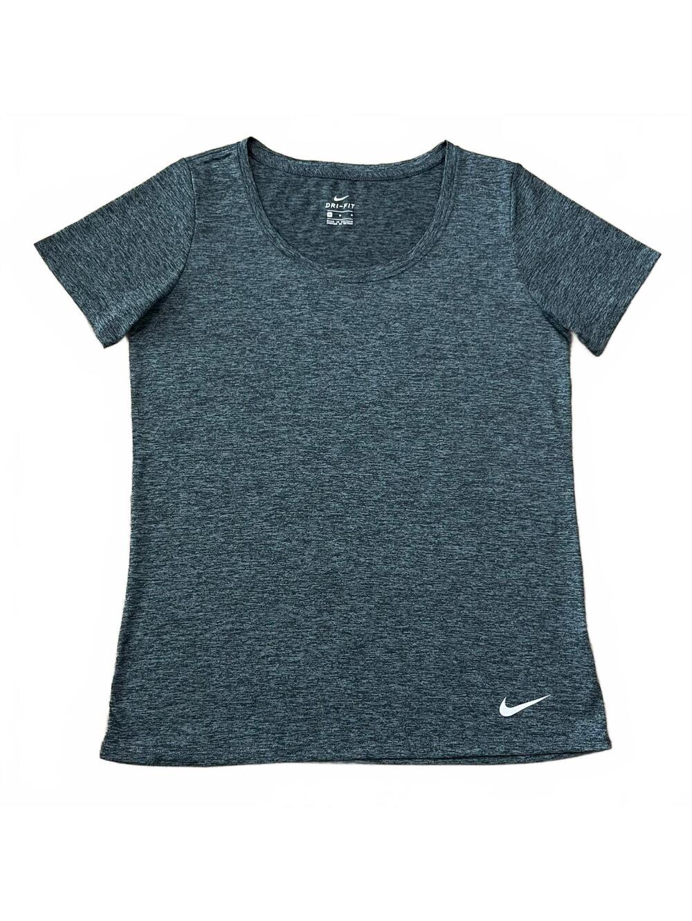 Nike Womens Dri-fit Legend Scoop Neck T Shirt Gray Blue Heathered Size Medium